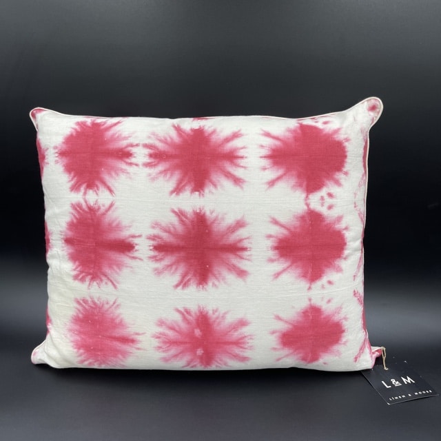 Linen & Moore Pink and White Cushion