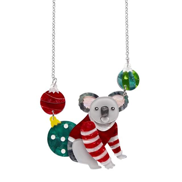Erstwilder Comfy Christmas Koala Necklace