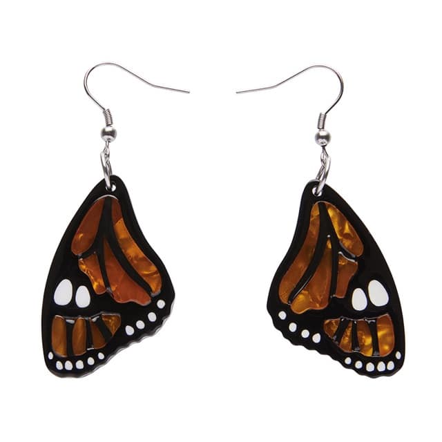 Erstwilder Prince of Orange Earrings – Butterfly Wing Design
