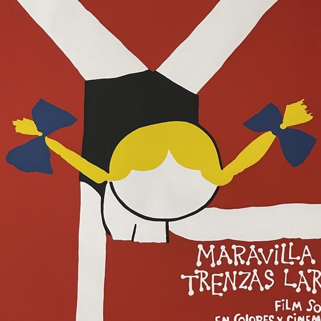 MARAVILLA CON TRENZAS LARGAS (Marvel with long braids) Cuban Silk Screen Poster