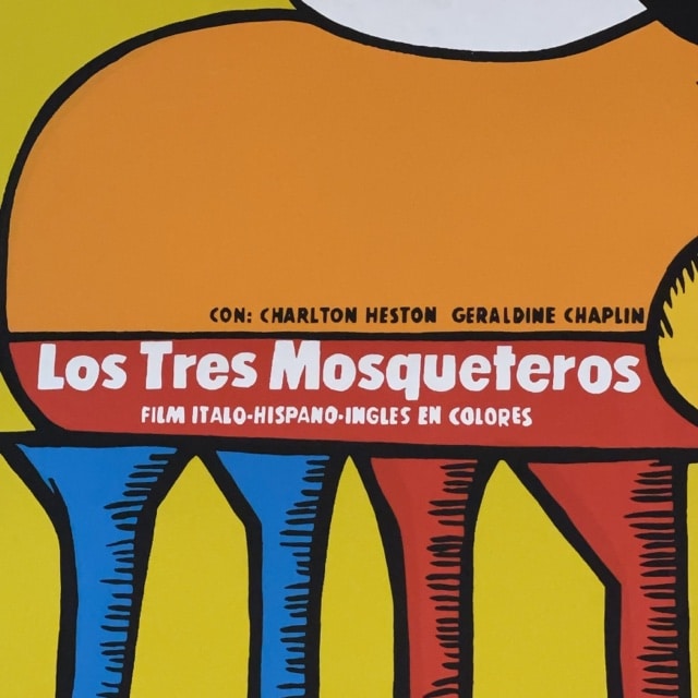 Vintage Cuban Film Poster “Los Tres Mosqueteros” (The Three Musketeers)