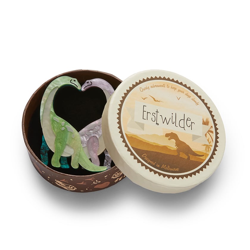 Erstwilder – Neck And Neck Brooch (Purple & Green)