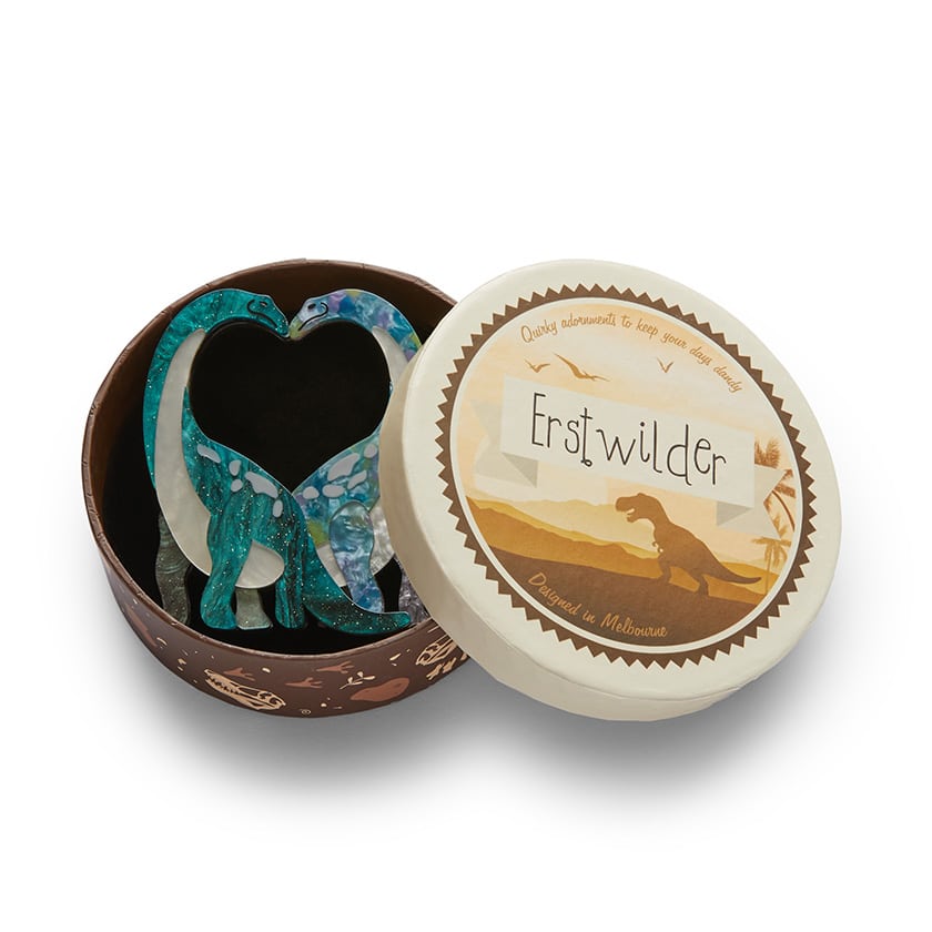 Erstwilder – Neck And Neck Brooch (Blue & Green)