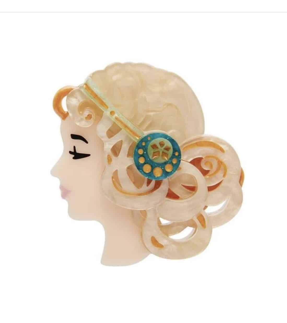 Erstwilder “Mademoiselle Bernhardt” Blonde Brooch – The Nouveau Collection