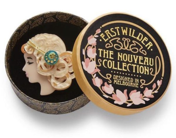 Erstwilder “Mademoiselle Bernhardt” Blonde Brooch – The Nouveau Collection - Image 3